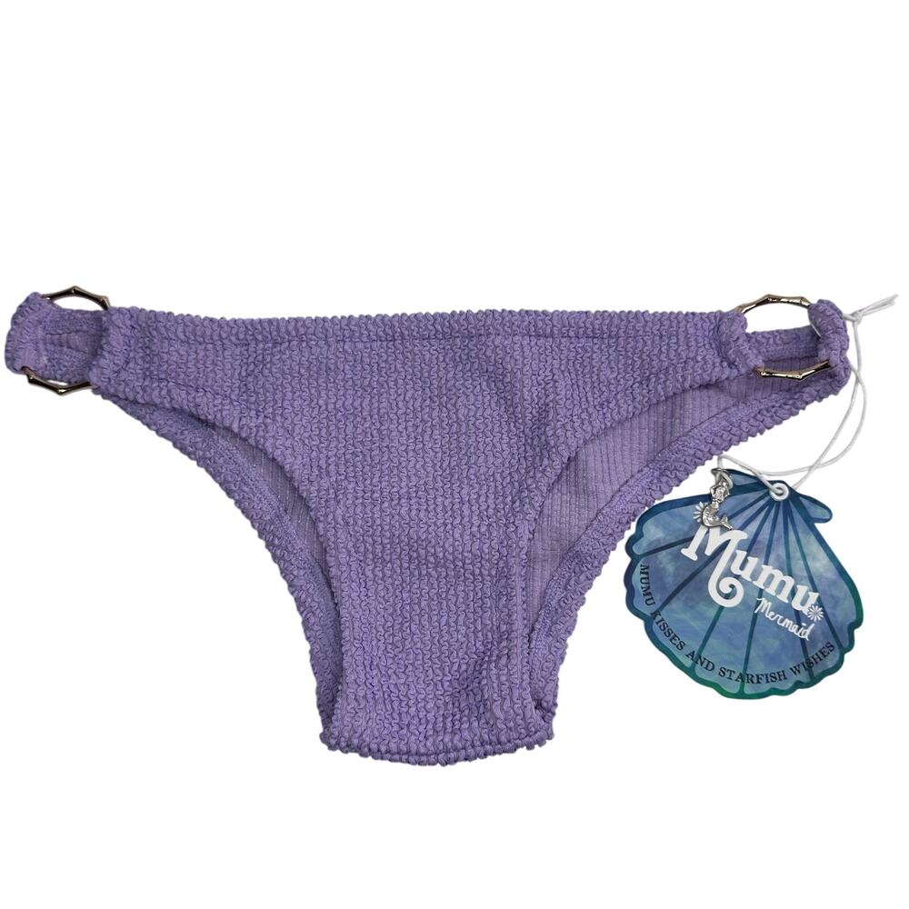 NWT Mumu mermaid purple textured bikini bottoms size medium